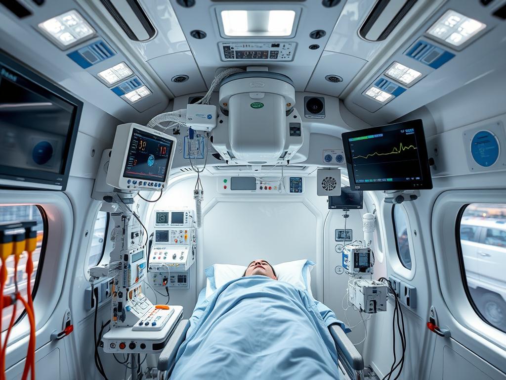 EMSOS Medical ICU Air Ambulance Interior